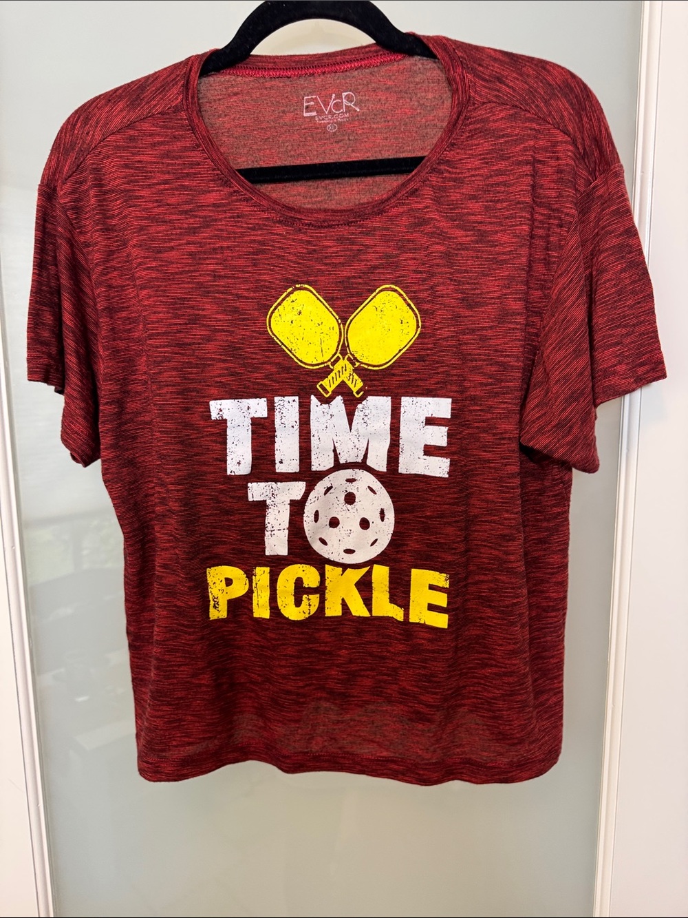EVCR Red 'Time to Pickle' Short Sleeve Graphic Tee